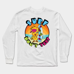 Surf Don't Terf Chick - Trans Rights Long Sleeve T-Shirt